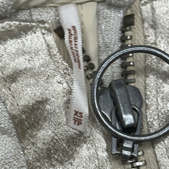 Free People Starshine Quarter Zip Jacket in Ivory Combo XS - Picture 12 of 15